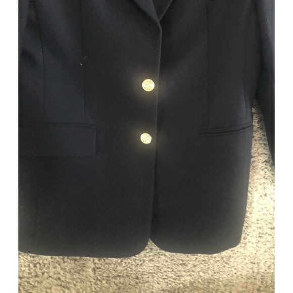 Larry Levine Womens Wool Blend Dark Grey Blazer Jacket Size 12 - Picture 4 of 11